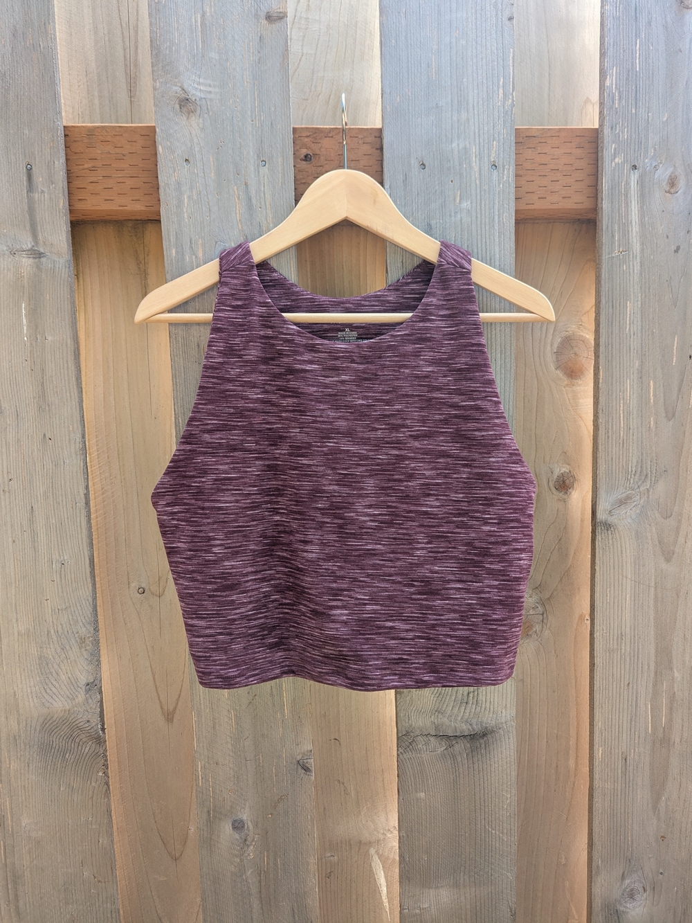 Maurices Marled Plum Crop Tank/Sports top